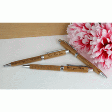 BAMBOO TIMBER WOODEN PEN MOTHERS DAY BIRTHDAY CHRISTMAS PERSONALISED ENGRAVING